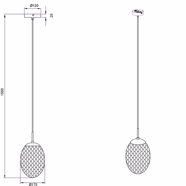 HLW LED Black LED Pendant Lamp - Metal LED Pendant Lamp with Smoke-Colored Glass and E27 Fitting HLW LED Black LED Pendant Lamp - Metal LED Pendant Lamp with Smoke-Colored Glass and E27 Fitting