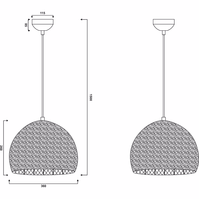 HLW LED LED Hanglamp 1-lichts - Metalen Bronzen LED Hanglamp Rond 36 cm HLW LED LED Hanglamp 1-lichts - Metalen Bronzen LED Hanglamp Rond 36 cm