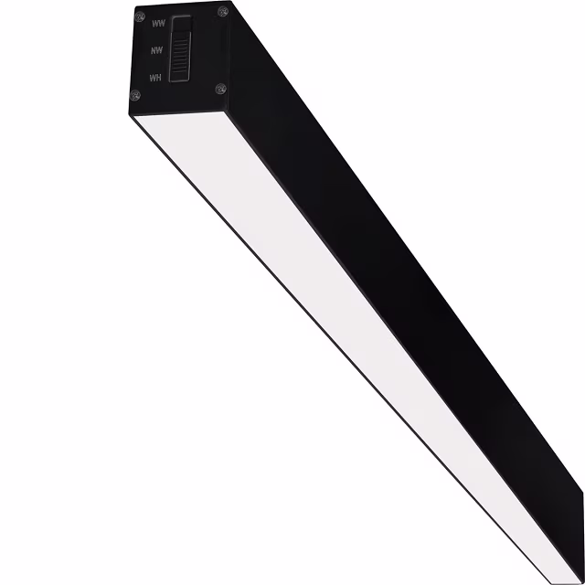 HLW LED Lineaire LED Hanglamp 40W - Zwarte & Witte LED Hanglamp met Neutraal Wit Licht 4000K HLW LED Lineaire LED Hanglamp 40W - Zwarte & Witte LED Hanglamp met Neutraal Wit Licht 4000K