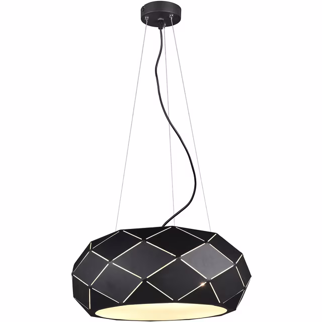 LED Hanglamp Trion Zanda - 3-lichts Mat Zwart Aluminium Verlichting per ruimte LED Hanglamp Trion Zanda - 3-lichts Mat Zwart Aluminium Verlichting per ruimte