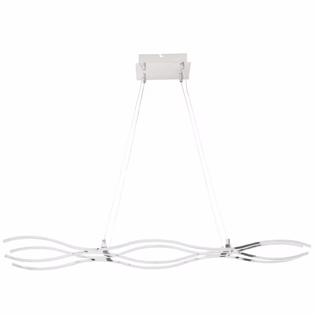 LED Hanglamp 45W - Witte LED Lamp Neutraal Wit Mat Chroom Verlichting per ruimte LED Hanglamp 45W - Witte LED Lamp Neutraal Wit Mat Chroom Verlichting per ruimte