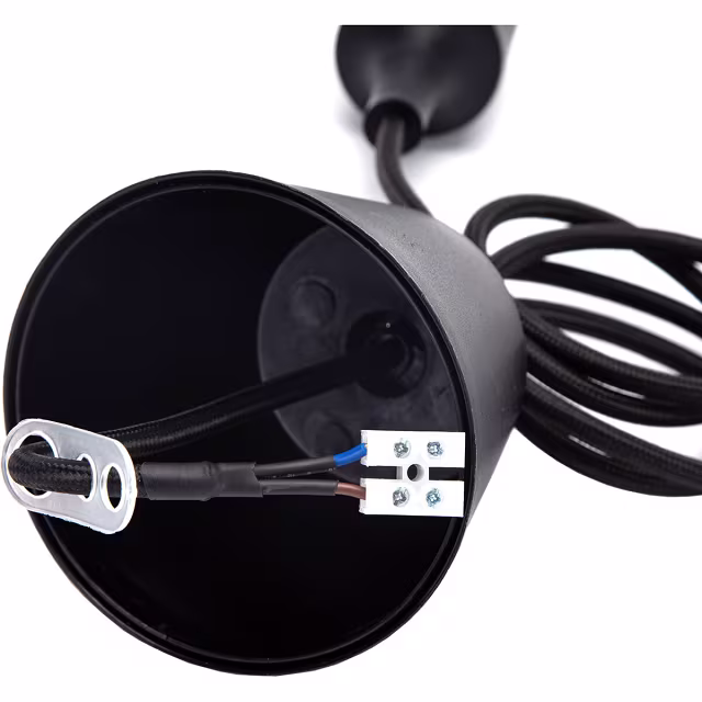 HLW LED LED Hanglamp Aigi Yuka - Stoffen Zwarte LED Hanglamp Rond Mat Zwart HLW LED LED Hanglamp Aigi Yuka - Stoffen Zwarte LED Hanglamp Rond Mat Zwart