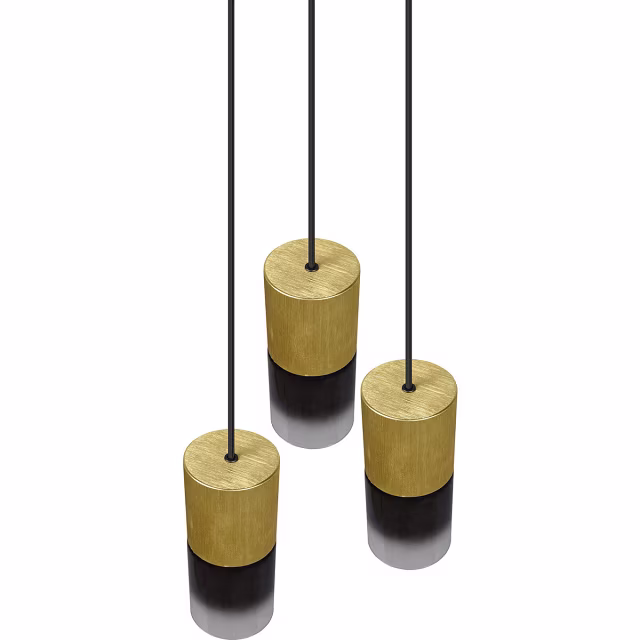 HLW LED Gouden LED Hanglamp Trion Roba - 3-lichts Rond Mat Goud Aluminium, E27 HLW LED Gouden LED Hanglamp Trion Roba - 3-lichts Rond Mat Goud Aluminium, E27