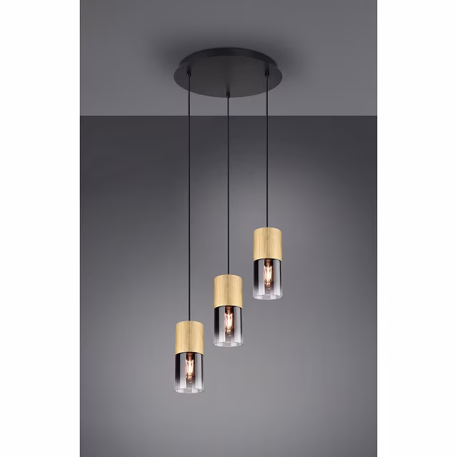 HLW LED Gouden LED Hanglamp Trion Roba - 3-lichts Rond Mat Goud Aluminium, E27 HLW LED Gouden LED Hanglamp Trion Roba - 3-lichts Rond Mat Goud Aluminium, E27