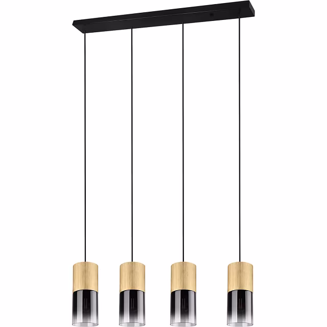 HLW LED Gouden LED Hanglamp Trion Roba - 4-lichts, E27 Fitting, Mat Goud Aluminium HLW LED Gouden LED Hanglamp Trion Roba - 4-lichts, E27 Fitting, Mat Goud Aluminium