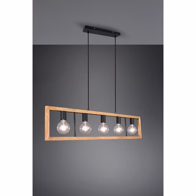 HLW LED LED Hanglamp - Zwarte LED Hanglamp Trion Aplon, 4-lichts Aluminium, In hoogte verstelbaar HLW LED LED Hanglamp - Zwarte LED Hanglamp Trion Aplon, 4-lichts Aluminium, In hoogte verstelbaar