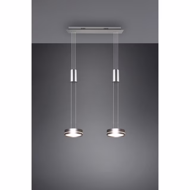 HLW LED Moderne Witte Dimbare LED Hanglamp 14.4W - Rond, Warm Wit, 2-lichts HLW LED Moderne Witte Dimbare LED Hanglamp 14.4W - Rond, Warm Wit, 2-lichts