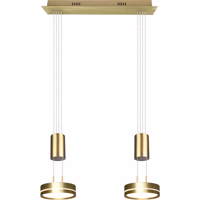 HLW LED Dimbare LED Hanglamp Mat Goud & Wit - Warm Wit 4W LED Verlichting HLW LED Dimbare LED Hanglamp Mat Goud & Wit - Warm Wit 4W LED Verlichting