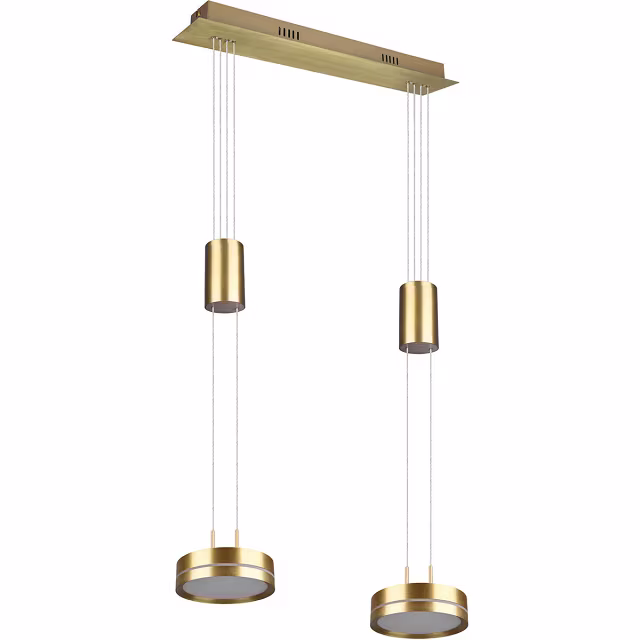 HLW LED Dimbare LED Hanglamp Mat Goud & Wit - Warm Wit 4W LED Verlichting HLW LED Dimbare LED Hanglamp Mat Goud & Wit - Warm Wit 4W LED Verlichting