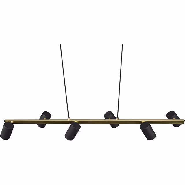 HLW LED Zwarte & Gouden LED Hanglamp Trion Milona - 6-lichts, GU10 fitting, aluminium HLW LED Zwarte & Gouden LED Hanglamp Trion Milona - 6-lichts, GU10 fitting, aluminium