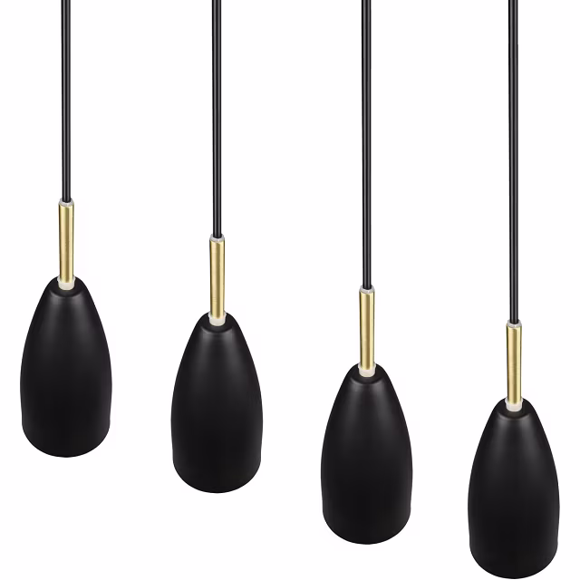 HLW LED Zwarte LED Hanglamp Trion Farona - 4-lichts, Mat Zwart Aluminium, E14 Fitting HLW LED Zwarte LED Hanglamp Trion Farona - 4-lichts, Mat Zwart Aluminium, E14 Fitting