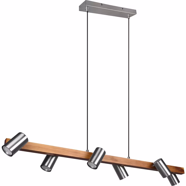 HLW LED LED Hanglamp Trion Milona - 6-lichts, GU10, Mat Bruin/Nikkel Aluminium HLW LED LED Hanglamp Trion Milona - 6-lichts, GU10, Mat Bruin/Nikkel Aluminium