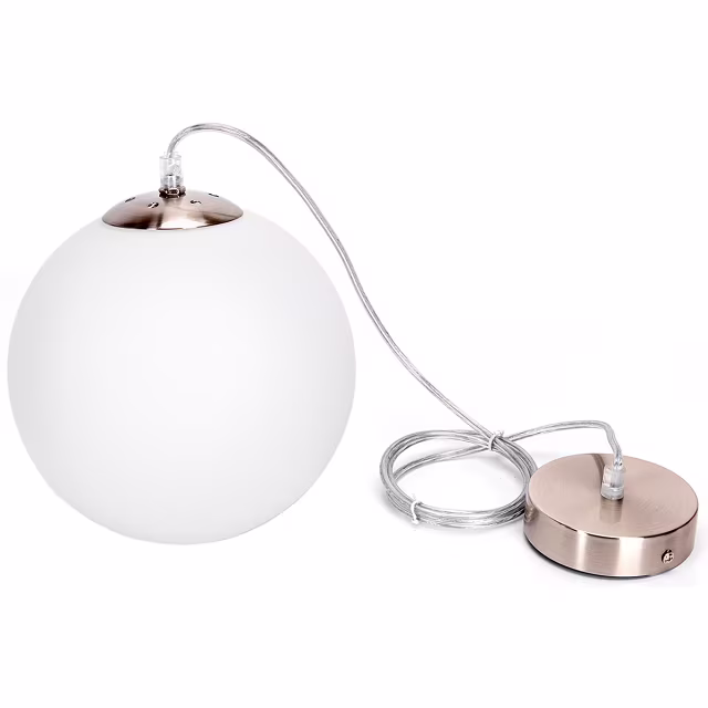 HLW LED White LED Pendant Lamp Aigi Pyra with Glass - Matte White - E27 Fitting - Round HLW LED White LED Pendant Lamp Aigi Pyra with Glass - Matte White - E27 Fitting - Round
