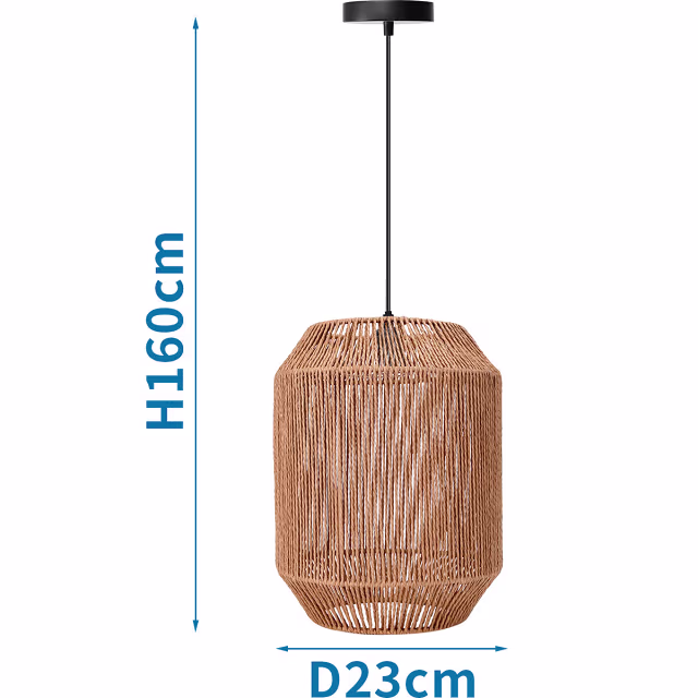 HLW LED LED Hanglamp Aigi Aly - Rond Mat Bruin Papier met E27 Fitting, 1 Lichtpunt HLW LED LED Hanglamp Aigi Aly - Rond Mat Bruin Papier met E27 Fitting, 1 Lichtpunt