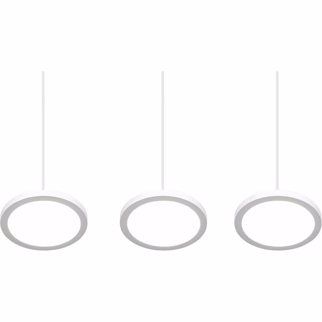 HLW LED Dimbare LED Hanglamp 30W - Mat Wit, Neutraal Wit Licht 4000K, 3-lichts HLW LED Dimbare LED Hanglamp 30W - Mat Wit, Neutraal Wit Licht 4000K, 3-lichts