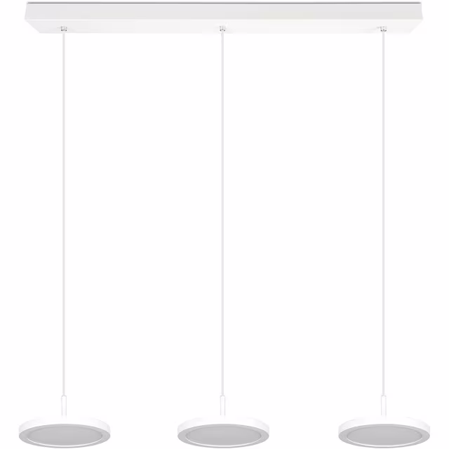 HLW LED Dimbare LED Hanglamp 30W - Mat Wit, Neutraal Wit Licht 4000K, 3-lichts HLW LED Dimbare LED Hanglamp 30W - Mat Wit, Neutraal Wit Licht 4000K, 3-lichts