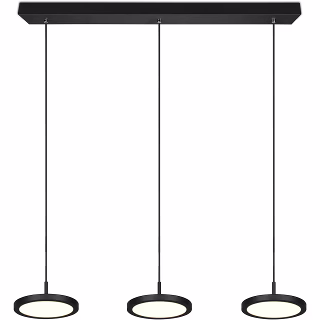 HLW LED Dimbare LED Hanglamp 30W - Zwarte & Witte LED Lamp met Warm Wit Licht HLW LED Dimbare LED Hanglamp 30W - Zwarte & Witte LED Lamp met Warm Wit Licht