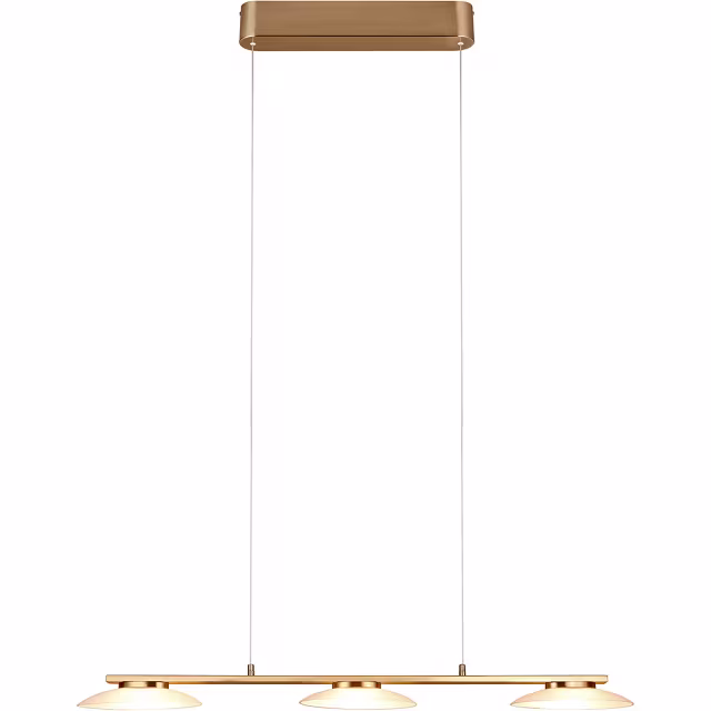 HLW LED Metal Dimmable LED Pendant Lamp 3-light - 9W Warm White - Matte Brass HLW LED Metal Dimmable LED Pendant Lamp 3-light - 9W Warm White - Matte Brass