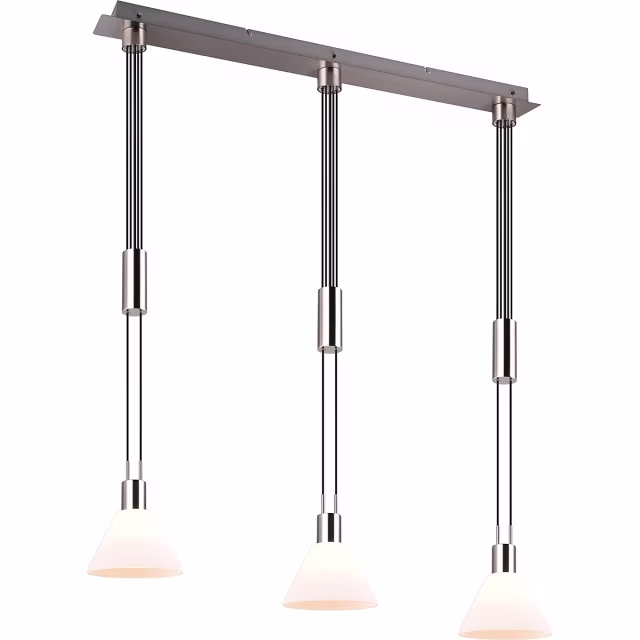 HLW LED LED Hanglamp Trion Stey - Metalen LED Hanglamp met Glas en 3 Lichtpunten HLW LED LED Hanglamp Trion Stey - Metalen LED Hanglamp met Glas en 3 Lichtpunten