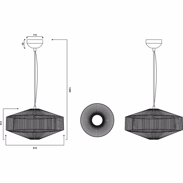 HLW LED Metalen LED Hanglamp Trion Silka - Witte LED lamp 61cm, verstelbaar & energiezuinig HLW LED Metalen LED Hanglamp Trion Silka - Witte LED lamp 61cm, verstelbaar & energiezuinig