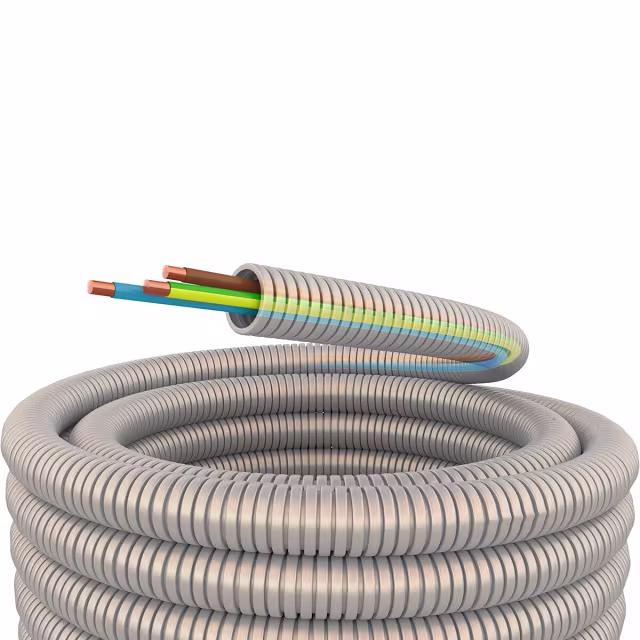 Voorbedrade flexibele buis 100m 16mm met 3x2,5mm² halogeenvrije kabels voor elektrische installatie Voorbedrade flexibele buis 100m 16mm met 3x2,5mm² halogeenvrije kabels voor elektrische installatie