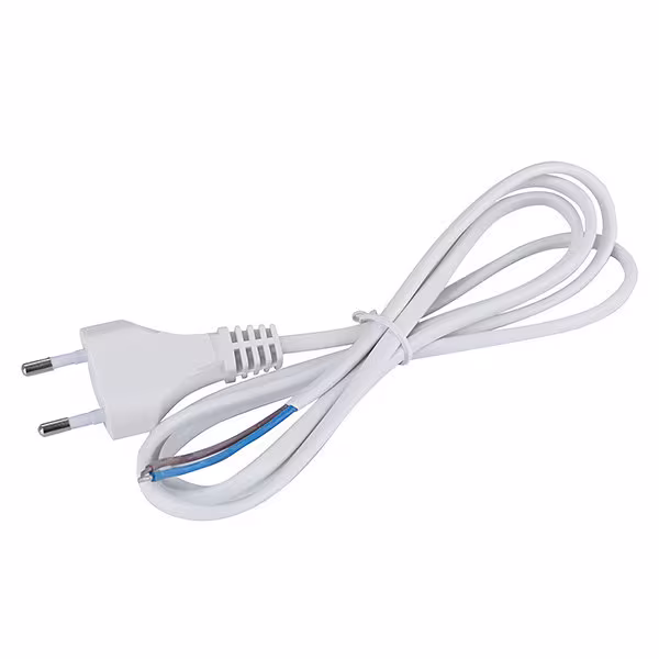 Voedingskabel 2-aderig wit 1,5m C7 (Europlug) 220V LED 10A LED toebehoren Voedingskabel 2-aderig wit 1,5m C7 (Europlug) 220V LED 10A LED toebehoren