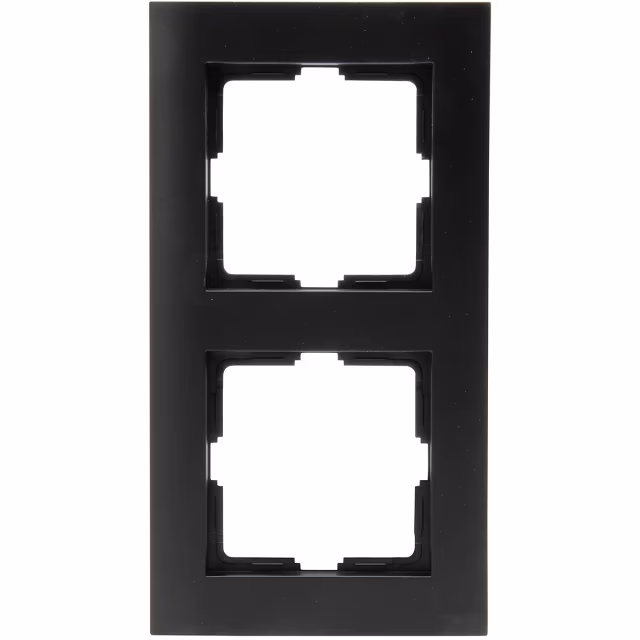 KOPP Athenis HK07 2-voudig afdekraam mat zwart RAL 9005 LED toebehoren