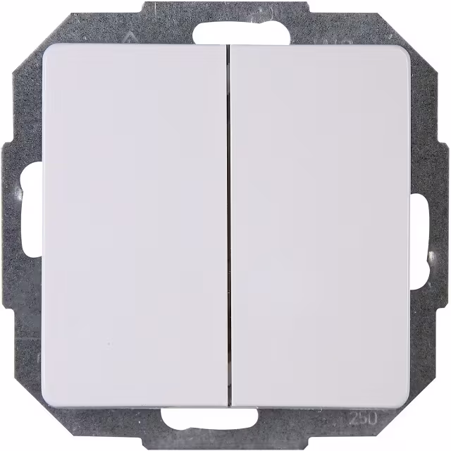 KOPP dubbele wisselschakelaar inbouw 2-knops arctic wit LED toebehoren