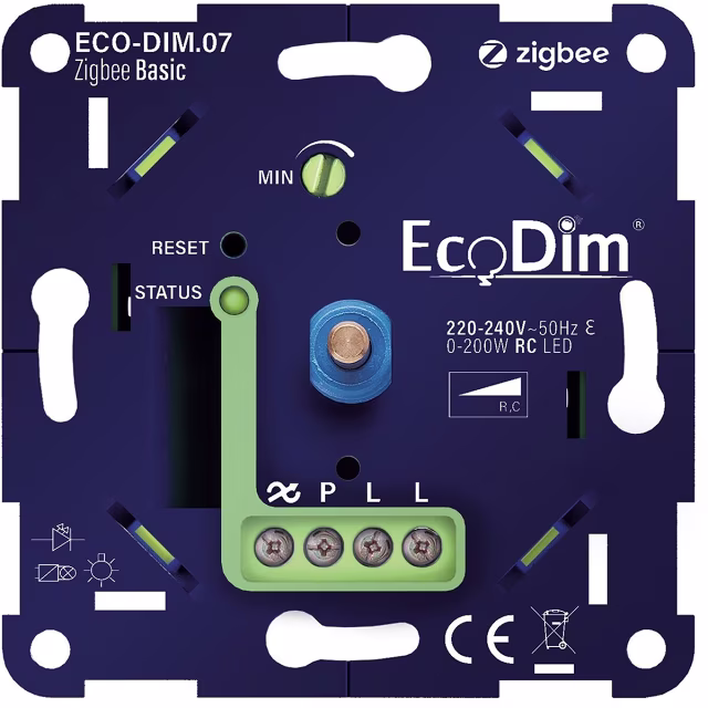 EcoDim Smart WiFi ZigBee LED-dimmer 0-200W (RC) LED toebehoren EcoDim Smart WiFi ZigBee LED-dimmer 0-200W (RC) LED toebehoren