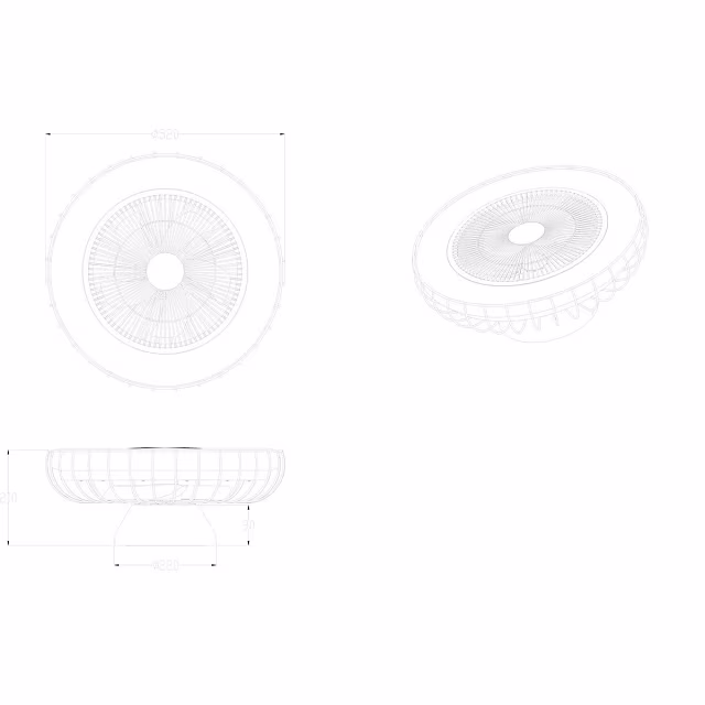 HLW LED Dimmable 30W LED ceiling fan - matte black, WiZ HLW LED Dimmable 30W LED ceiling fan - matte black, WiZ