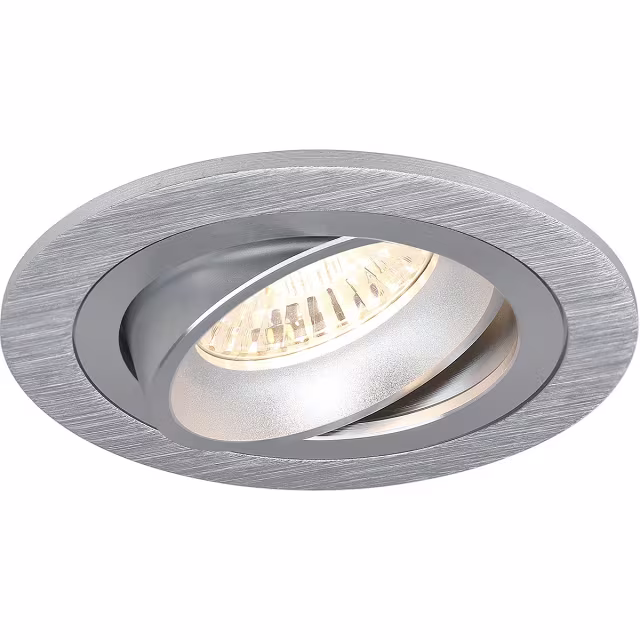 HLW LED LED Spot Set 3W - Tiltable Round Recessed Spotlight Matte Silver - Warm White 3000K - Dimmable HLW LED LED Spot Set 3W - Tiltable Round Recessed Spotlight Matte Silver - Warm White 3000K - Dimmable
