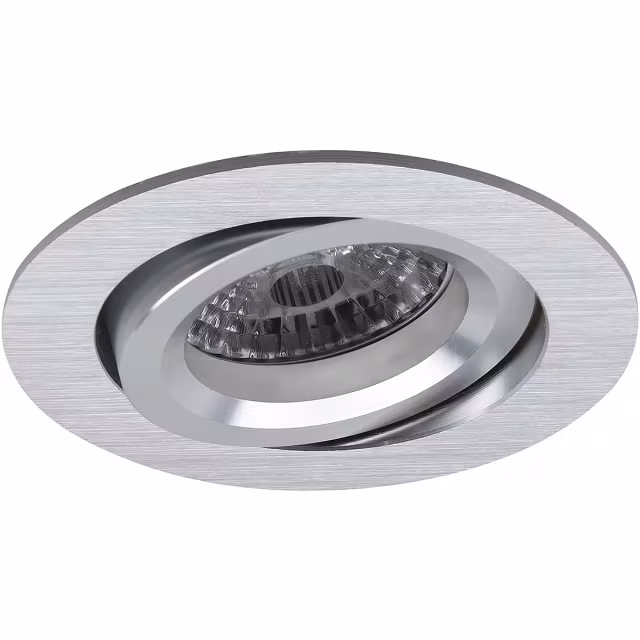 Kantelbare LED inbouwspot GU10 mat zilver 3,5W warm wit licht 3000K 265 lumen Kantelbare LED inbouwspot GU10 mat zilver 3,5W warm wit licht 3000K 265 lumen