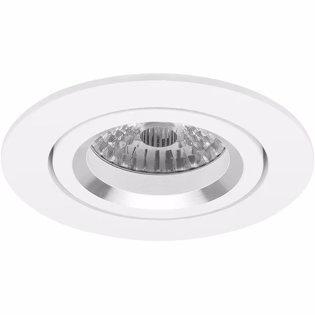 HLW LED LED Spot Set 6W - Tiltable Dimmable Round Recessed Spotlight Matte White Ø82mm HLW LED LED Spot Set 6W - Tiltable Dimmable Round Recessed Spotlight Matte White Ø82mm