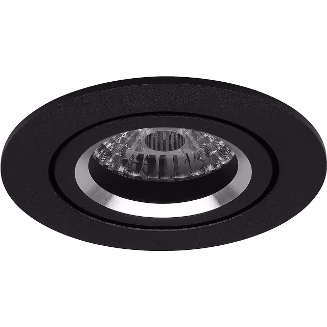 HLW LED Dimbare 4W LED Spot Set - Kantelbare Ronde Inbouwspot Mat Zwart Ø82mm HLW LED Dimbare 4W LED Spot Set - Kantelbare Ronde Inbouwspot Mat Zwart Ø82mm