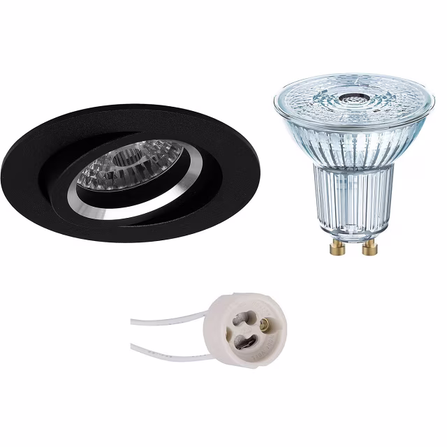Dimbare inbouwspot GU10 3,4W 4000K Mat Zwart Lichtbronnen Dimbare inbouwspot GU10 3,4W 4000K Mat Zwart Lichtbronnen