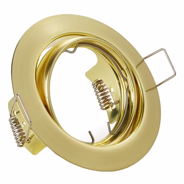 Mat gouden kantelbare LED inbouwspot GU10 4.9W met warm dimbaar licht 2200-2700K