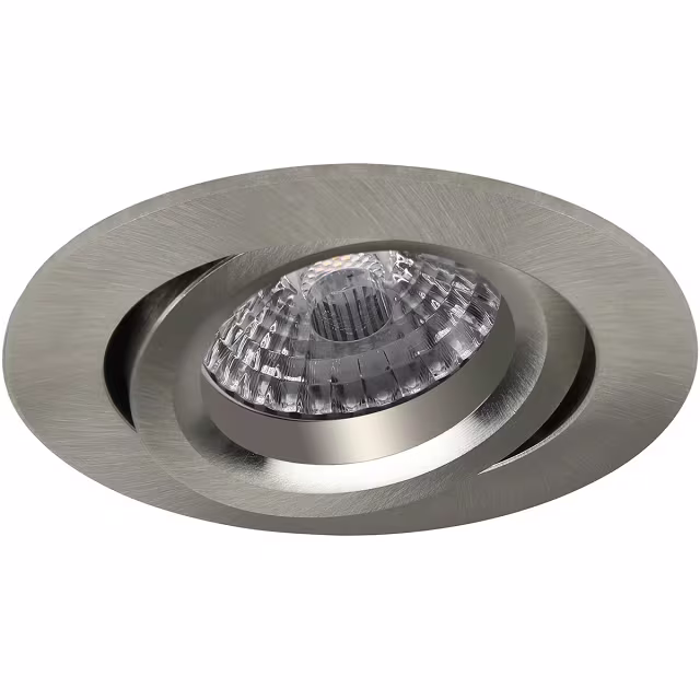 Kantelbare dimbare LED inbouwspot mat nikkel 7W warm wit licht 2200-2700K 270 lumen Kantelbare dimbare LED inbouwspot mat nikkel 7W warm wit licht 2200-2700K 270 lumen