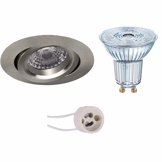 Dimbare LED inbouwspot GU10 3,4W 4000K Mat Nikkel Lichtbronnen Dimbare LED inbouwspot GU10 3,4W 4000K Mat Nikkel Lichtbronnen