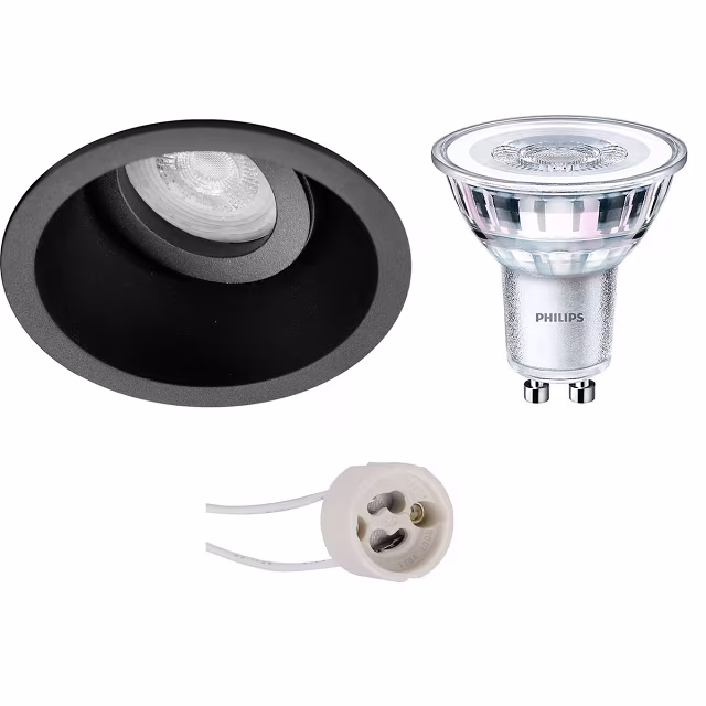Zano Pro LED inbouwspot matzwart 3.5W 3000K GU10 kantelbaar Lichtbronnen