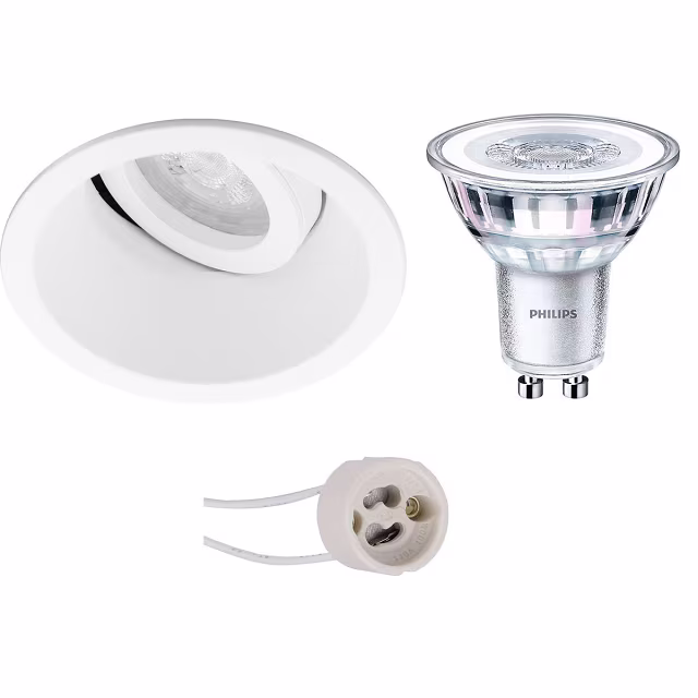 LED inbouwspot GU10 4W 3000K dimbaar – kantelbaar mat wit Lichtbronnen LED inbouwspot GU10 4W 3000K dimbaar – kantelbaar mat wit Lichtbronnen