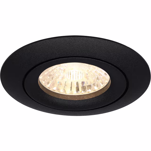 HLW LED Matte Black Tiltable Round LED Spot Set - 6W LED Recessed Spotlight GU10 HLW LED Matte Black Tiltable Round LED Spot Set - 6W LED Recessed Spotlight GU10