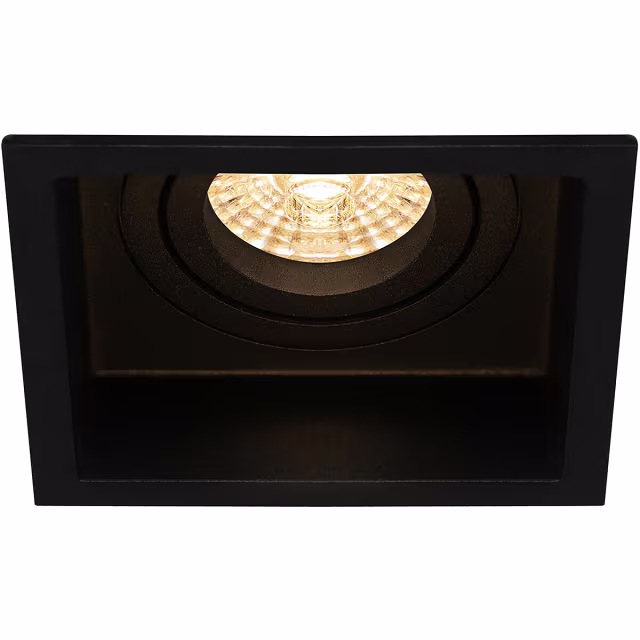 HLW LED LED Spot Set - 9W Dimmable Square Tiltable Recessed Spotlight Black/White HLW LED LED Spot Set - 9W Dimmable Square Tiltable Recessed Spotlight Black/White