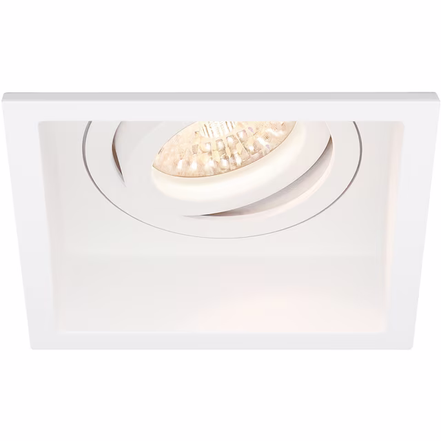 HLW LED 6W LED Spot Set - Square Tiltable Recessed Spotlight Matte White, Warm White Light HLW LED 6W LED Spot Set - Square Tiltable Recessed Spotlight Matte White, Warm White Light