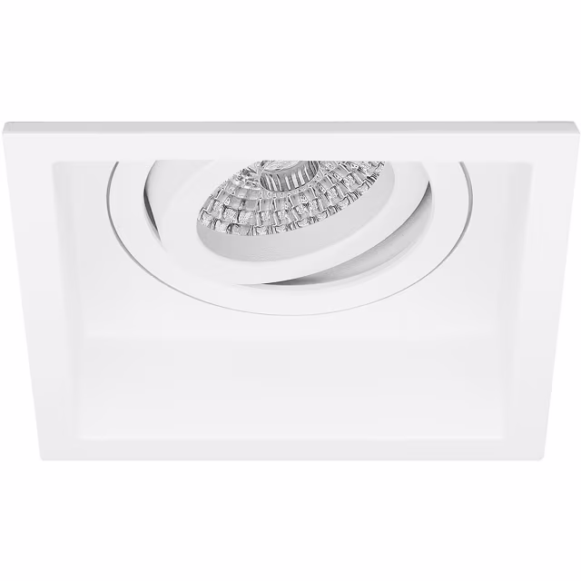 Vierkante mat witte 3W LED inbouwspot met 2700K warm licht en kantelbare functie Vierkante mat witte 3W LED inbouwspot met 2700K warm licht en kantelbare functie
