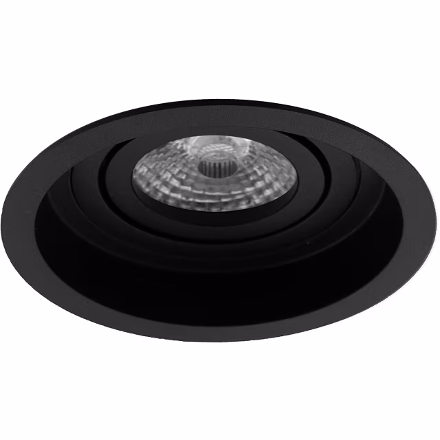 HLW LED LED Spot Set - Kantelbare Ronde Zwarte Inbouwspot 6W LED Warm Wit HLW LED LED Spot Set - Kantelbare Ronde Zwarte Inbouwspot 6W LED Warm Wit