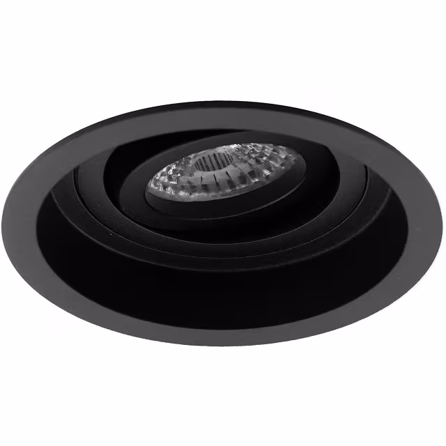 mat zwarte kantelbare LED inbouwspot GU10 4.6W 3000K warm wit licht 370 lumen mat zwarte kantelbare LED inbouwspot GU10 4.6W 3000K warm wit licht 370 lumen
