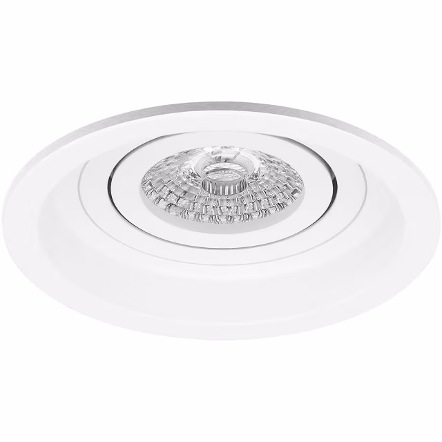 HLW LED Round Tiltable LED Spot Recessed Spotlight 5W LED - Matte White, GU10, Ø105mm HLW LED Round Tiltable LED Spot Recessed Spotlight 5W LED - Matte White, GU10, Ø105mm