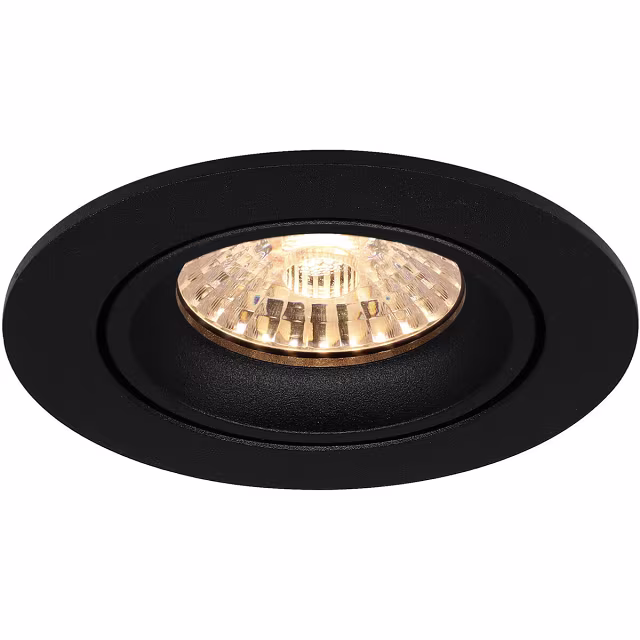 HLW LED LED Spot 6W - Kantelbare Ronde Inbouwspot Mat Zwart & Witte Spot GU10 HLW LED LED Spot 6W - Kantelbare Ronde Inbouwspot Mat Zwart & Witte Spot GU10