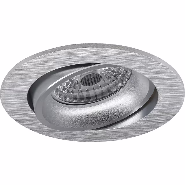 Kantelbare mat zilveren LED inbouwspot GU10 3,5W 3000K warm wit licht 265 lumen Kantelbare mat zilveren LED inbouwspot GU10 3,5W 3000K warm wit licht 265 lumen
