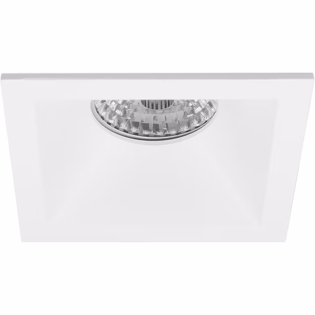 vierkante mat witte dimbare 3W GU10 LED spot met warm wit licht van 2700K en 230 lumen
